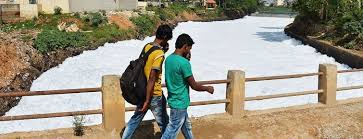 Toxic Foam Covers Bellandur Lake