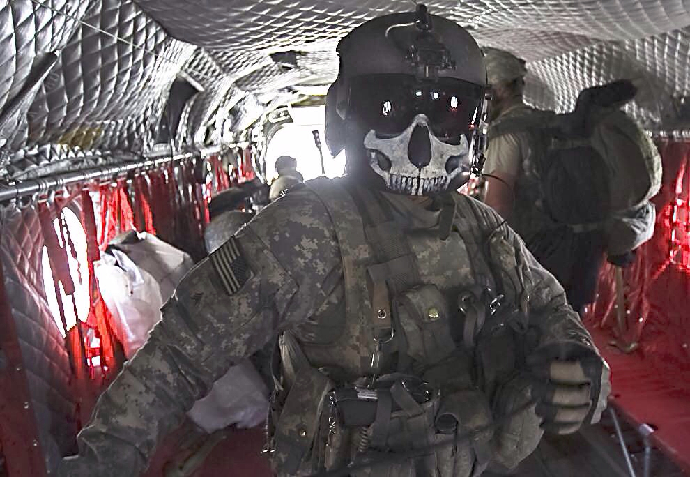 US Navy Seal Wearing Scary Mask