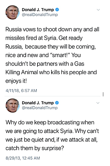 Trump's Conflicting Tweets