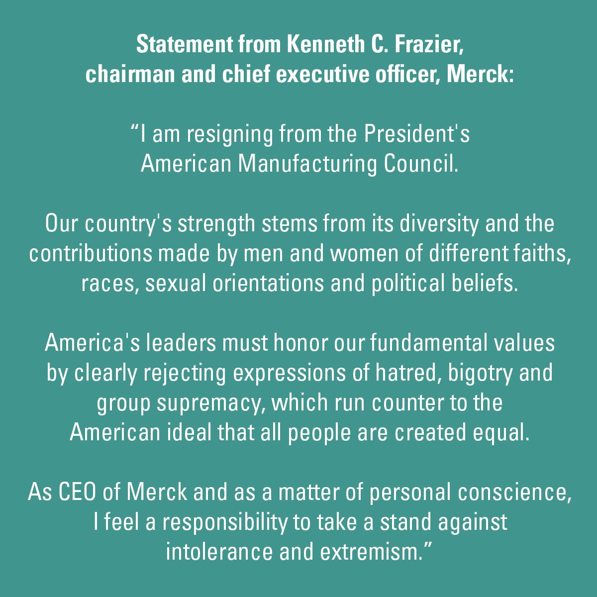 Merck Statement