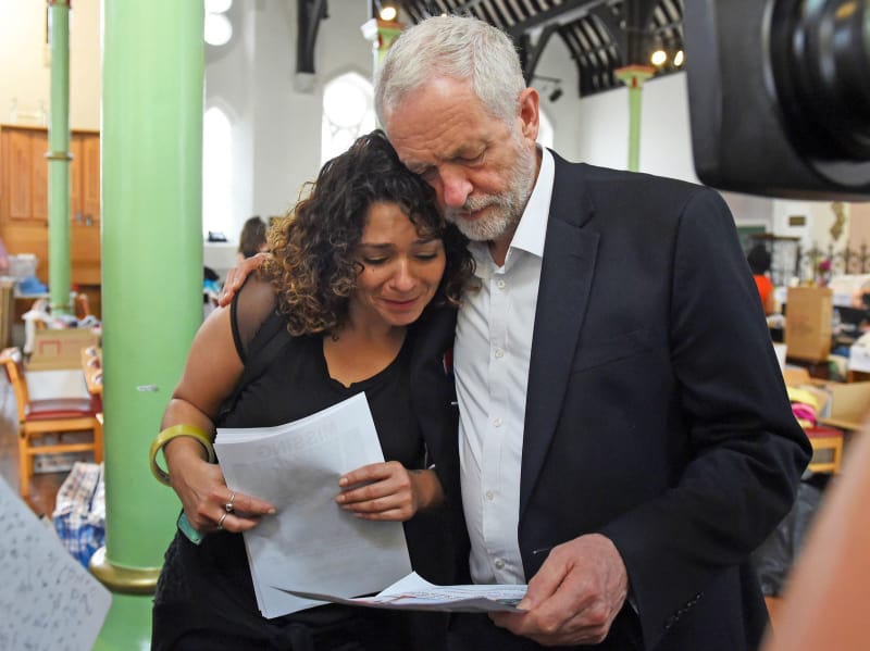 Corbyn Comforts Aunt Of Missing Girl